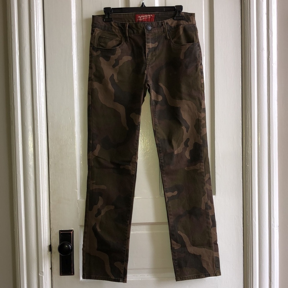 Arizona Jeans Co Ankle Length Skinny Camo Zip Up Jeans Pants Size 29